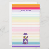 Paarse-vergruismachine Briefpapier (Voorkant / Achterkant)