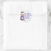 Paarse-vergruismachine Ronde Sticker (Tas)