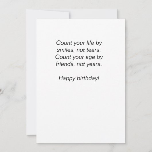 Paarse verjaardag kaart (Achterkant)