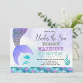 Paarse verjaardagsdag kaart (Staand voorkant)