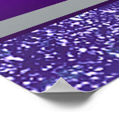 Paarse Verjaardagsfeest Banner met Hoge Hak Poster (Hoek)