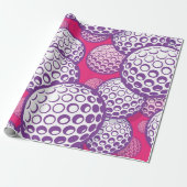 Paarse verjaardagsfeest cadeaupapier (Uitgerold)