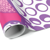 Paarse verjaardagsfeest cadeaupapier (Rol Hoek)