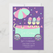 Paarse verjaardagsfeestconfetti ijskraam (Voorkant)