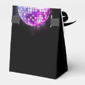 Paarse Verjaardagsfeestje 70's Disco Ball Dank je Bedankdoosjes (Achterkant)