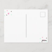 Paarse verjaardagsfeestje ijszaak met confetti briefkaart (Achterkant)