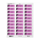 Paarse verjaardagsfeesttijd Geometrisch adreslabel Etiket (Full Sheet)