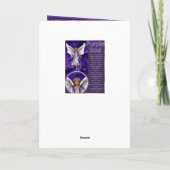 Paarse verjaardagskaart bedankkaart (Achterkant)