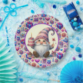 Paarse Verjaardagskabinet Papieren Bordje (Feest)