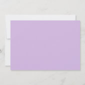Paarse verjaardagsuitnodiging pastel kaart (Achterkant)