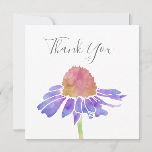 Paarse verklikstof bedankkaart (Voorkant)