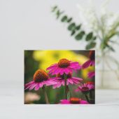 Paarse verklikstof briefkaart (Staand voorkant)