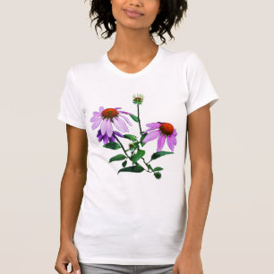 Paarse verklikstof t-shirt