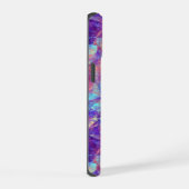 Paarse Verkreukelde Textuur iPhone 15 Case (Rechterkant)