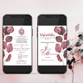 Paarse verlaat minimalistische moslimbruiloft Nika Kaart