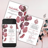 Paarse verlaat minimalistische moslimbruiloft Nika Kaart