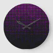 Paarse verlichte geleide halftoonrasterplaat grote klok (Voorkant)