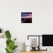 Paarse verlichte luchtposter poster (Thuiskantoor)