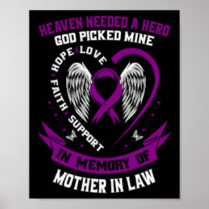 Paarse Verlies van mijn schoonmoeder Pancreaskanke Poster