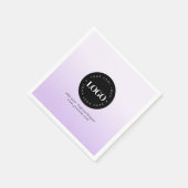 Paarse Verloop Aangepaste Logo Bedrijfscentrum Servet (Hoek)