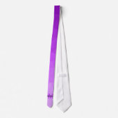 Paarse verloop geometrie mesh patroon Monogram Stropdas (Achterkant)