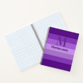 paarse verloop gepersonaliseerde notitieboek (Binnen)