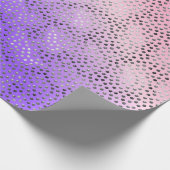 PAARSE VERLOOP POLKA STIPPEN TRENDY PATROON CADEAUPAPIER (Hoek)