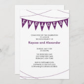 Paarse Verloving Banner Kaart (Voorkant / Achterkant)