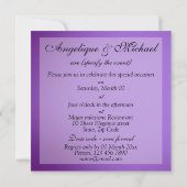 Paarse verloving ter gelegenheid van de zwarte bru kaart (Achterkant)