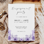 Paarse Verloving Uitnodiging Sjabloon
