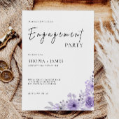 Paarse Verloving Uitnodiging Sjabloon