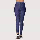 Paarse verontruste lederen Leggings (Achterkant)