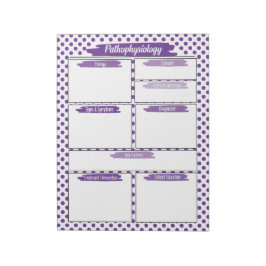 Paarse Verpleegkunde - Pathofysiologie Sjabloon Notitieblok