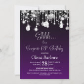 Paarse Verrassing 60ste Verjaardagsfeest Kaart (Voorkant)