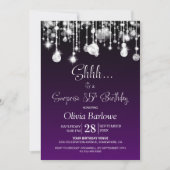 Paarse Verrassing 85ste Verjaardagsfeest Kaart (Voorkant)