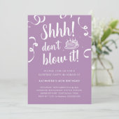 Paarse Verrassingsverjaardag blaas het niet uit Kaart (Staand voorkant)