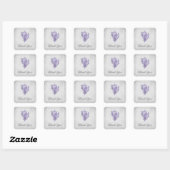 Paarse Verrekijker Shell Dank u Stickers (Vel)