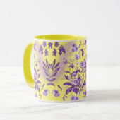 Paarse Verrukking met een plons van Geel Mok (Voorkant links)