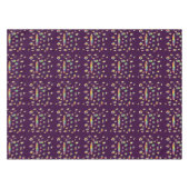 Paarse verrukking met gemengde kleurpatronen erop tafelkleed (Voorkant (Horizontaal))