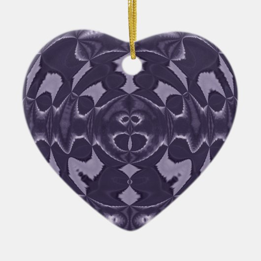 Paarse Versiering Keramisch Ornament (Voorkant)