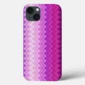 Paarse Verticale Chevron Case-Mate iPhone Case (Achterkant)