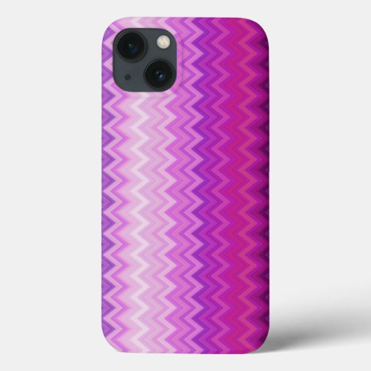 Paarse Verticale Chevron Case-Mate iPhone Case (Achterkant)