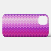 Paarse Verticale Chevron Case-Mate iPhone Case (Achterkant (horizontaal))
