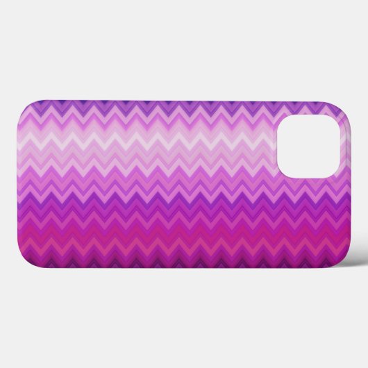 Paarse Verticale Chevron Case-Mate iPhone Case (Achterkant (horizontaal))