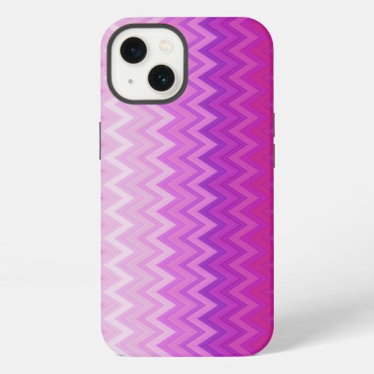 Paarse Verticale Chevron iPhone Hoesje (Achterkant)