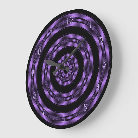 Paarse verticale wandklok (Hoek)
