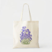 paarse verven van waterverf van wilde bloemen tote bag (Voorkant)