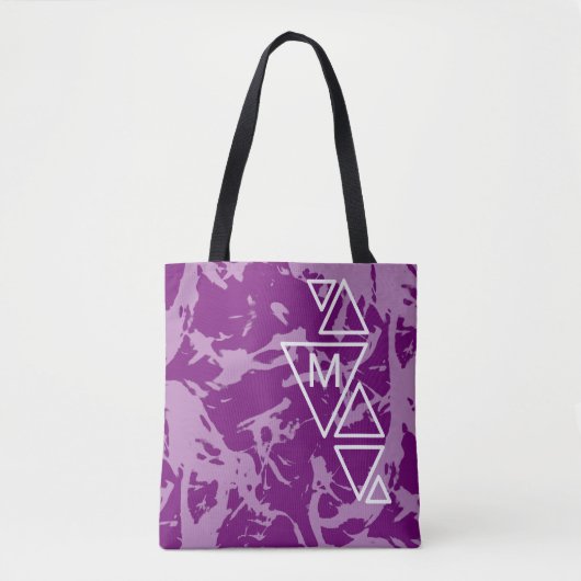 Paarse vervorming TS monogram Tote Bag (Voorkant)