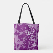 Paarse vervorming TS monogram Tote Bag (Achterkant)