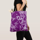 Paarse vervorming TS monogram Tote Bag (Dichtbij)
